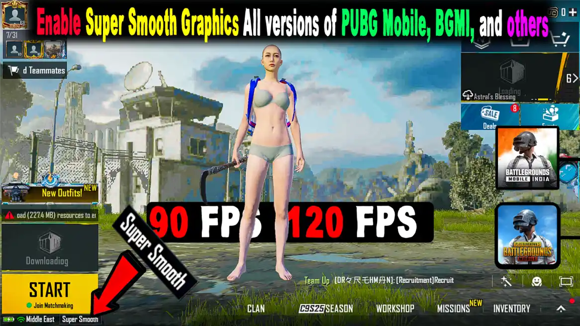 Enable-Super-Smooth-120-FPS-90-FPS-Graphics-in-PUBG-BGMI-For-Emulator-and-Mobile